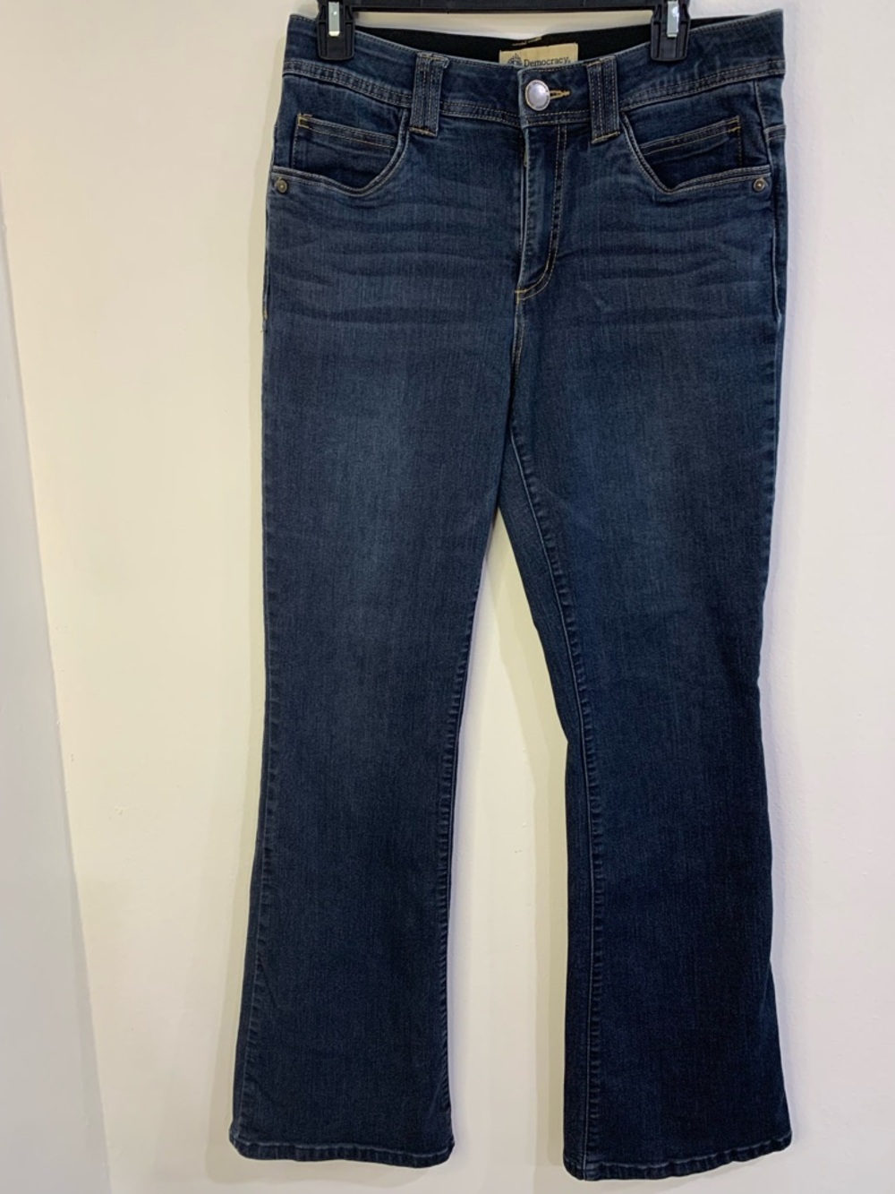 Democracy Dark Indigo Flare Bootcut Jeans Women's Size 8